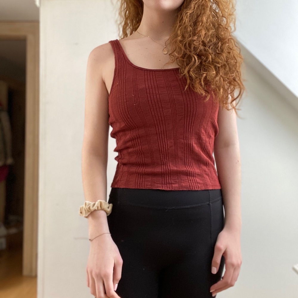 American Eagle orange sweater tank